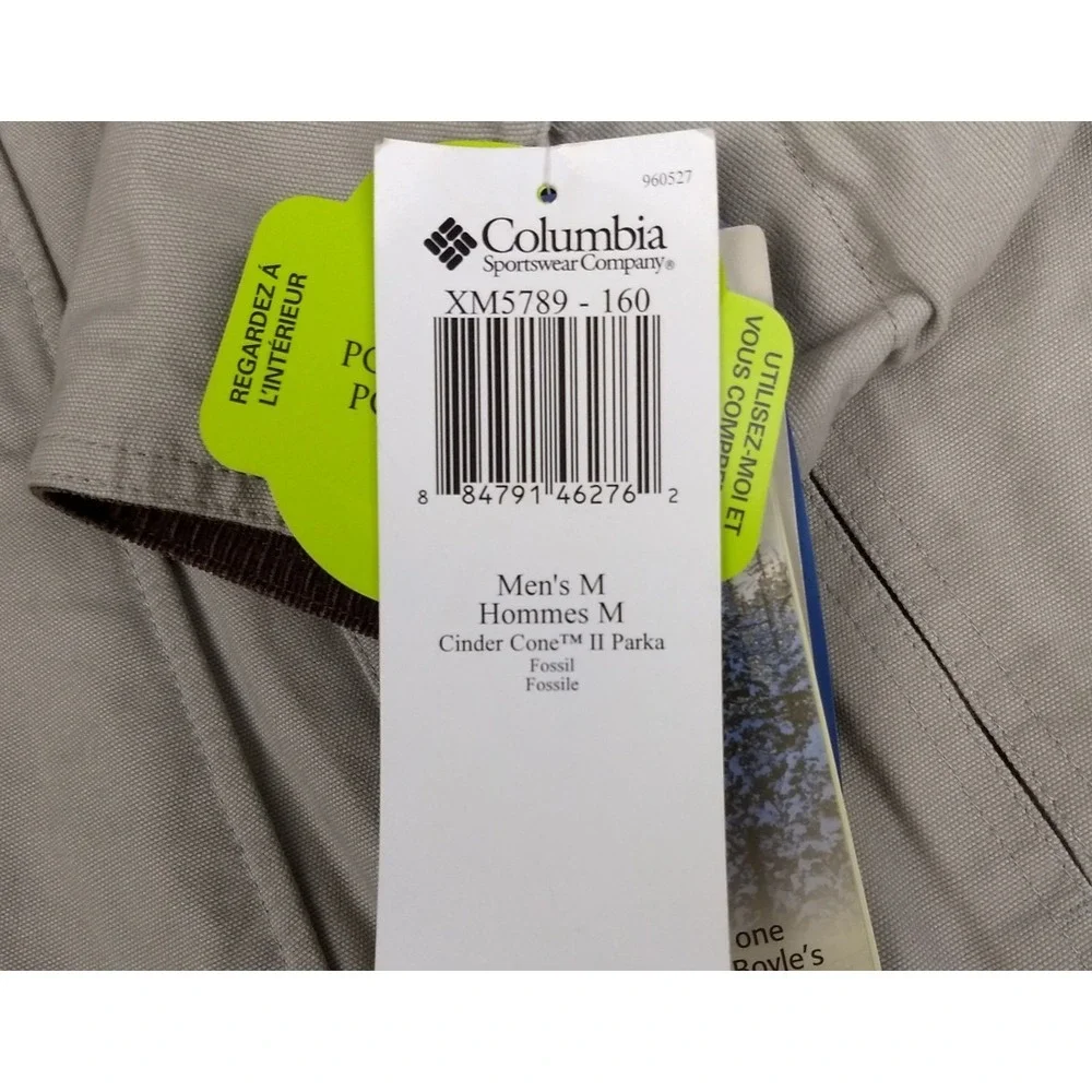 Columbia Chore Field Coat Corduroy Cinder Cone II Parka Fossil Kahki Flannel NWT
